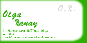 olga nanay business card